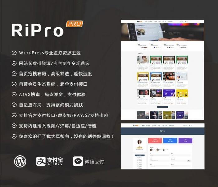 RIPro主题 v7.2 免授权修复后门完美版-星来资源网