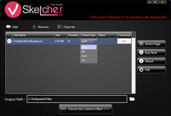 视频转漫画卡通动画效果工具 VSketcher 1.0.8 for Win简体中文版-星来资源网
