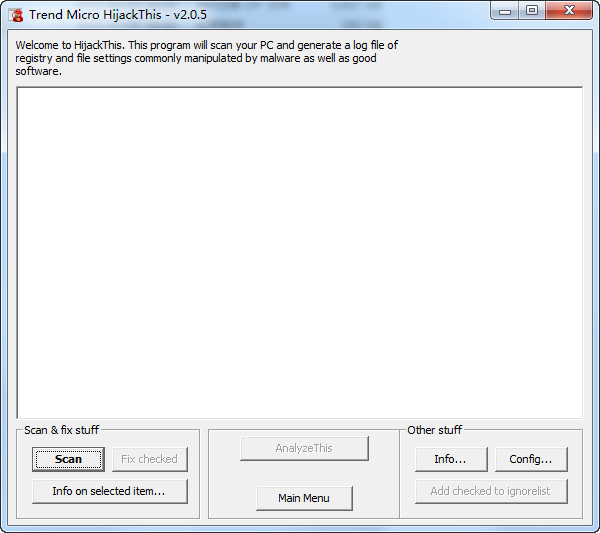 HijackThis(浏览器被劫持修复工具)v2.0.5 免费版-星来资源网