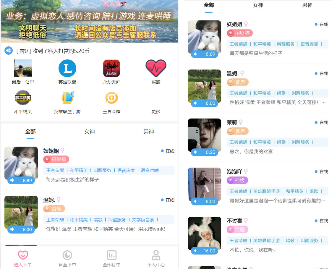 最新商业版游戏陪玩语音聊天系统源码 附详细搭建使用视频教程-星来资源网