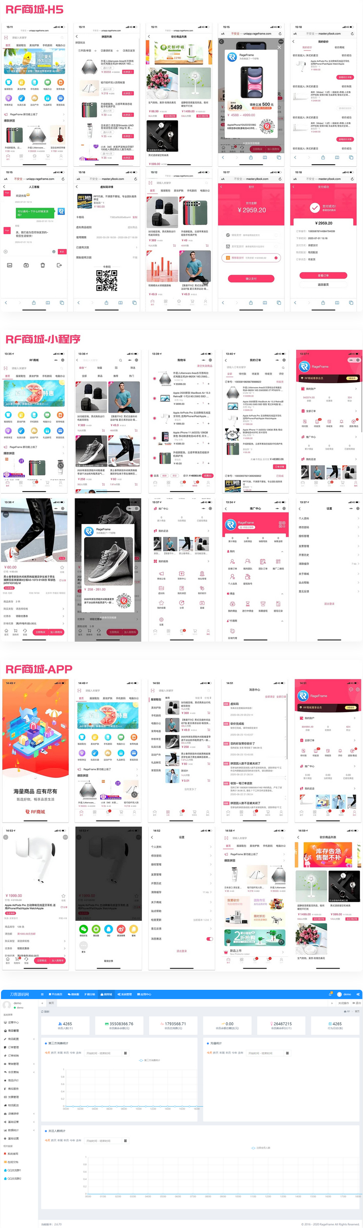 D1012【多端商城源码】全开源的基础商城销售功能的开源微商城-星来资源网